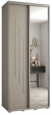 Šatní skříň Drahuška 9 110  (hloubka 45 cm) - Kašmír + stříbrná