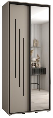 Šatní skříň Drahuška 9 120  (hloubka 45 cm) - Kašmír + černá