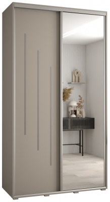 Šatní skříň Drahuška 9 130  (hloubka 45 cm) - Kašmír + stříbrná