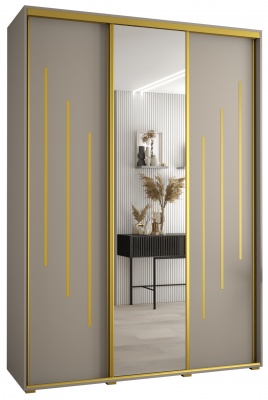 Šatní skříň Drahuška 9 170  (hloubka 45 cm) - Kašmír + zlatá