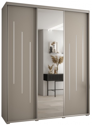 Šatní skříň Drahuška 9 200  (hloubka 45 cm) - Kašmír + stříbrná