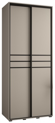 Šatní skříň Drahuška 10 110  (hloubka 45 cm) - Kašmír + černá