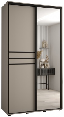 Šatní skříň Drahuška 11 140  (hloubka 45 cm) - Kašmír + černá