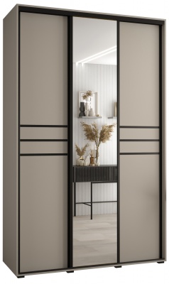 Šatní skříň Drahuška 11 150  (hloubka 45 cm) - Kašmír + černá