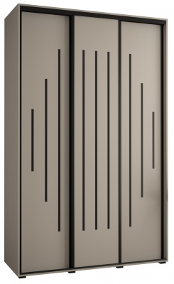 Šatní skříň Drahuška 12 150  (hloubka 45 cm) - Kašmír + černá