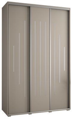 Šatní skříň Drahuška 12 150  (hloubka 45 cm) - Kašmír + stříbrná