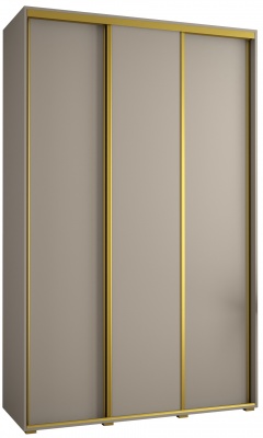 Šatní skříň Drahuška 1 150  (hloubka 60 cm) - Kašmír + zlatá
