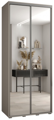 Šatní skříň Drahuška 2 120  (hloubka 60 cm) - Kašmír + stříbrná