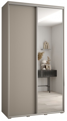 Šatní skříň Drahuška 3 140  (hloubka 60 cm) - Kašmír + stříbrná