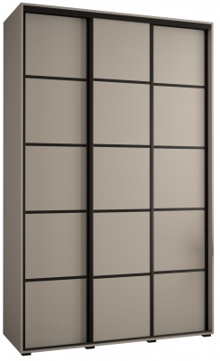 Šatní skříň Drahuška 4 150  (hloubka 60 cm) - Kašmír + černá
