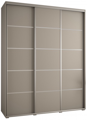Šatní skříň Drahuška 4 190  (hloubka 60 cm) - Kašmír + stříbrná