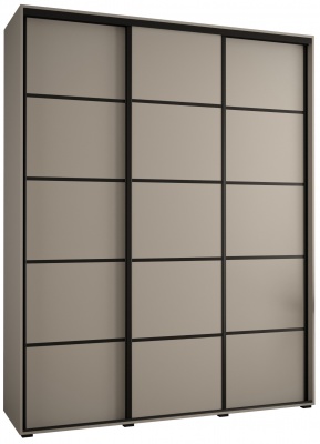 Šatní skříň Drahuška 4 200  (hloubka 60 cm) - Kašmír + černá