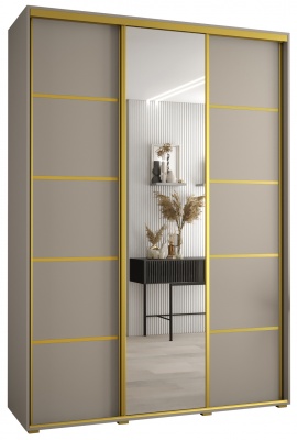 Šatní skříň Drahuška 5 170  (hloubka 60 cm) - Kašmír + zlatá