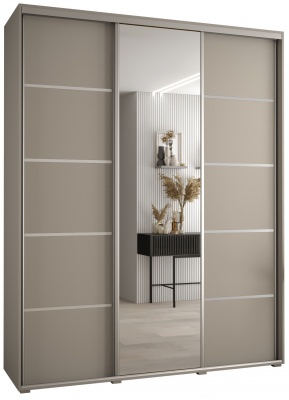 Šatní skříň Drahuška 5 200  (hloubka 60 cm) - Kašmír + stříbrná