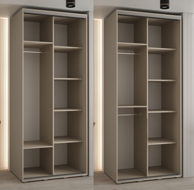 Šatní skříň Drahuška 6 100  (hloubka 60 cm) - Kašmír + černá