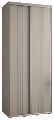 Šatní skříň Drahuška 6 100  (hloubka 60 cm) - Kašmír + stříbrná