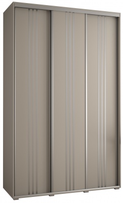 Šatní skříň Drahuška 6 160  (hloubka 60 cm) - Kašmír + stříbrná