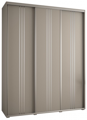 Šatní skříň Drahuška 6 190  (hloubka 60 cm) - Kašmír + stříbrná