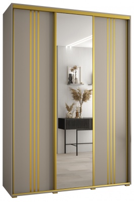 Šatní skříň Drahuška 7 170  (hloubka 60 cm) - Kašmír + zlatá