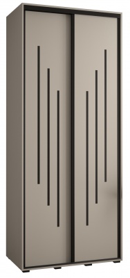 Šatní skříň Drahuška 8 110  (hloubka 60 cm) - Kašmír + černá