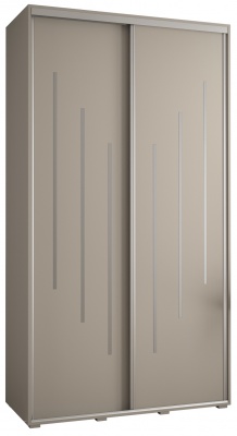 Šatní skříň Drahuška 8 140  (hloubka 60 cm) - Kašmír + stříbrná