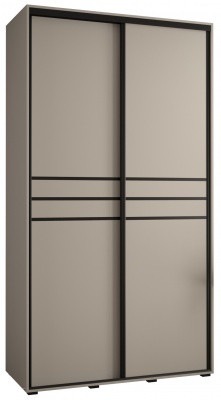 Šatní skříň Drahuška 10 140  (hloubka 60 cm) - Kašmír + černá