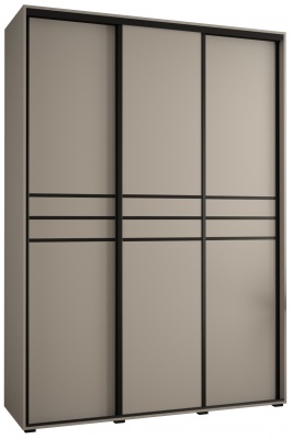 Šatní skříň Drahuška 10 180  (hloubka 60 cm) - Kašmír + černá