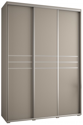 Šatní skříň Drahuška 10 180  (hloubka 60 cm) - Kašmír + stříbrná