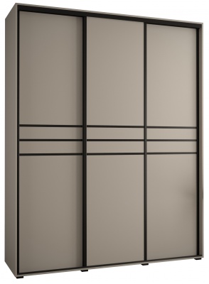 Šatní skříň Drahuška 10 200  (hloubka 60 cm) - Kašmír + černá