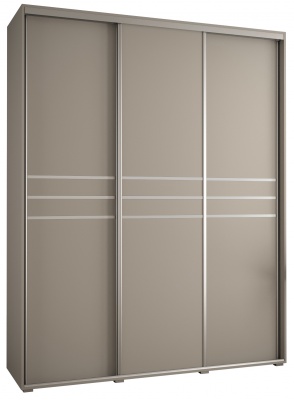 Šatní skříň Drahuška 10 200  (hloubka 60 cm) - Kašmír + stříbrná