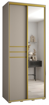 Šatní skříň Drahuška 11 100  (hloubka 60 cm) - Kašmír + zlatá