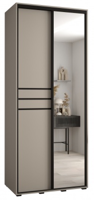Šatní skříň Drahuška 11 120  (hloubka 60 cm) - Kašmír + černá