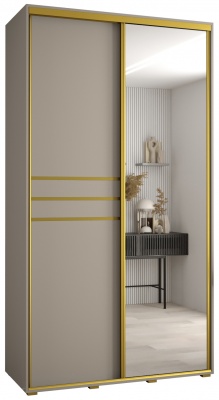 Šatní skříň Drahuška 11 130  (hloubka 60 cm) - Kašmír + zlatá