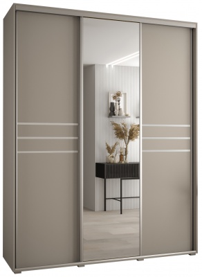Šatní skříň Drahuška 11 200  (hloubka 60 cm) - Kašmír + stříbrná