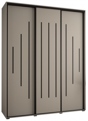 Šatní skříň Drahuška 12 200  (hloubka 60 cm) - Kašmír + černá