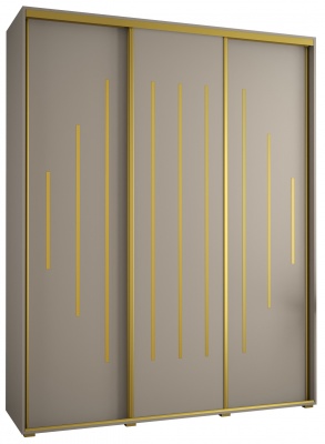Šatní skříň Drahuška 12 200  (hloubka 60 cm) - Kašmír + zlatá