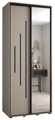 Šatní skříň Drahuška 13 110  (hloubka 60 cm) - Kašmír + černá