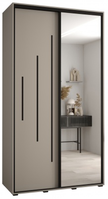 Šatní skříň Drahuška 13 130  (hloubka 60 cm) - Kašmír + černá