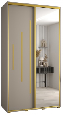 Šatní skříň Drahuška 13 140  (hloubka 60 cm) - Kašmír + zlatá