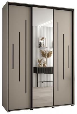 Šatní skříň Drahuška 13 170  (hloubka 60 cm) - Kašmír + černá