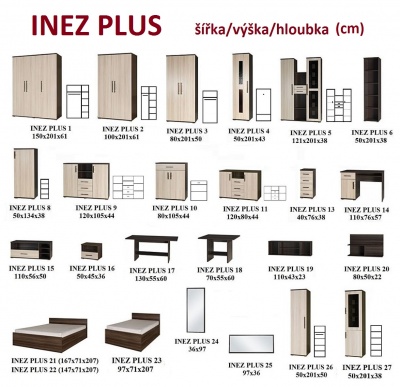 Noční stolek Inez Plus 16
