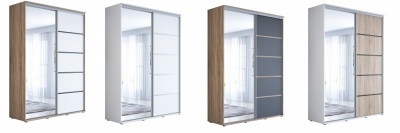 Šatní skříň Zuza 1 Alu - šířka 140 cm, výška 242 cm, hloubka 45 cm