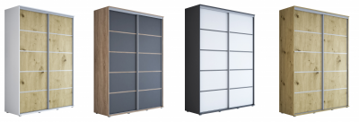 Šatní skříň Zuza plus - šířka 140 cm, výška 242 cm, hloubka 45 cm