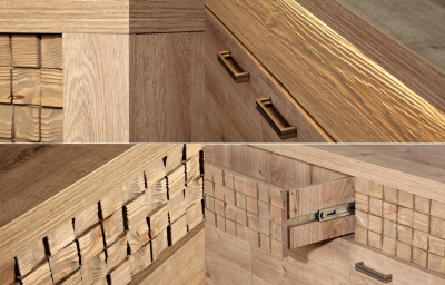 Komoda rohová Natural N-15