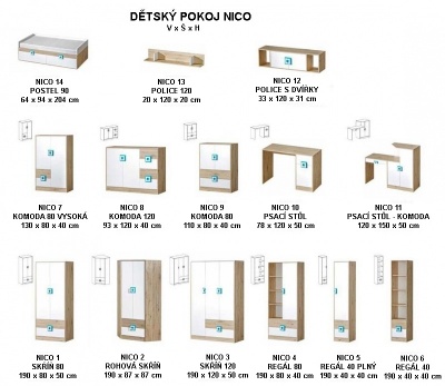 Rohová skříň Nico 02