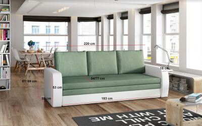 Pohovka Inversa - Soro 34/eco kůže Soft 17