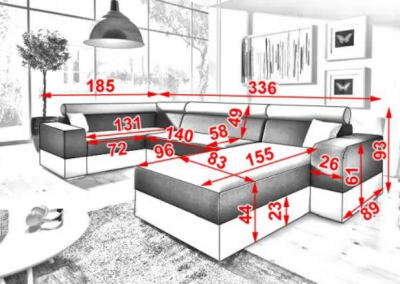 Sedací rohová souprava Infinity Super - bahama 08 + bahama 33 Doprava zdarma