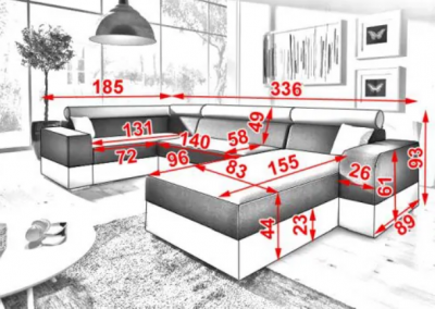 Sedací rohová souprava Infinity Super - bahama 35 + bahama 31 Doprava zdarma