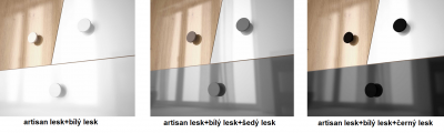 Skříň dvoudvéřová NERO LESK 1