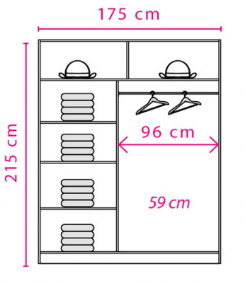 Skříň Effect EF-4-175 cm